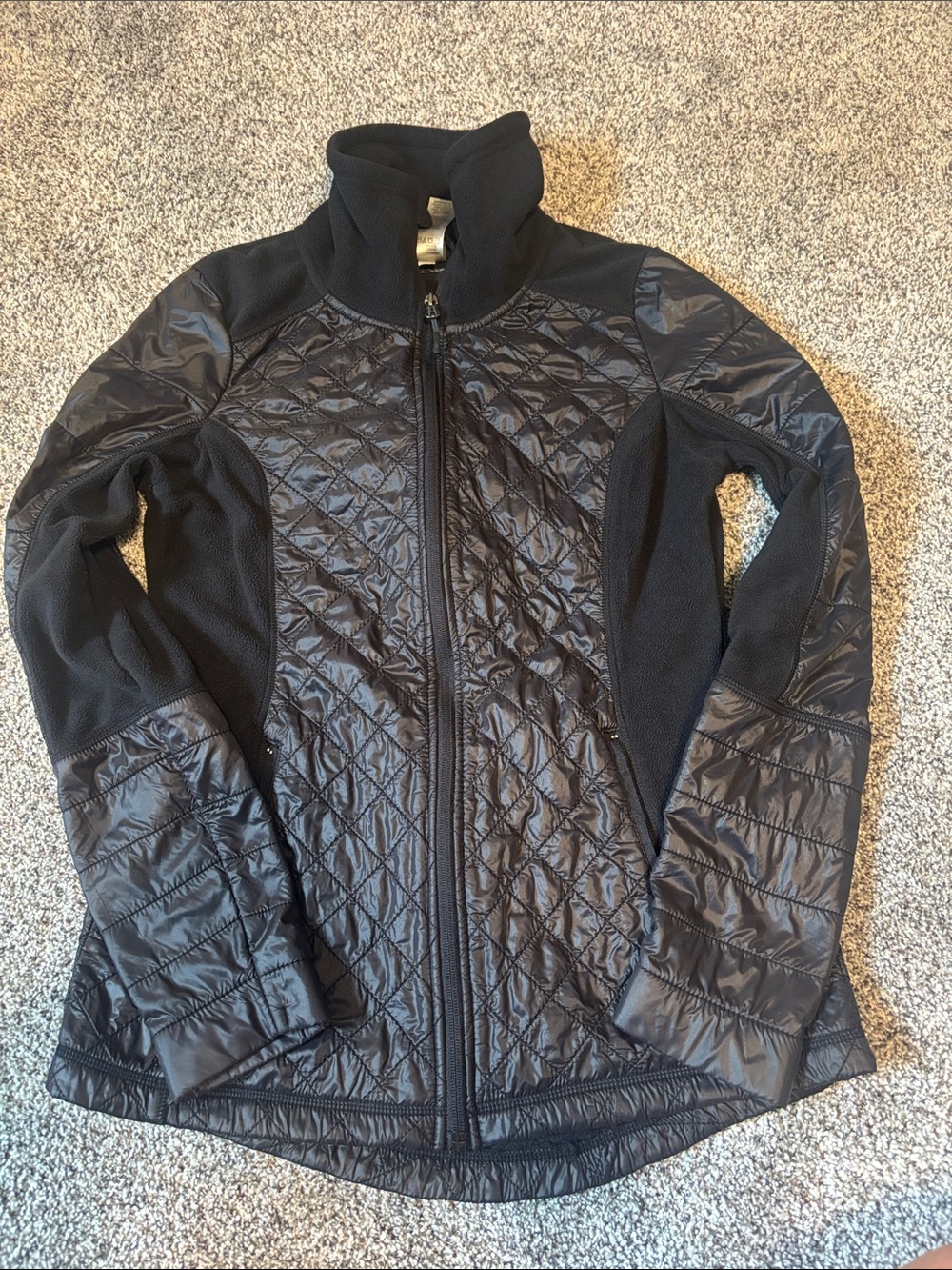 Champion Black Quilted Hybrid Jacket - Women
